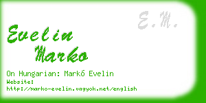 evelin marko business card